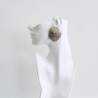 Gilded Wave Statement Earring- Silver