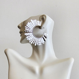 Solaris Hoop Earring- Silver