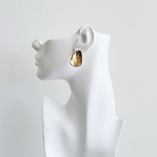 Molten Form Stud Earring- Gold