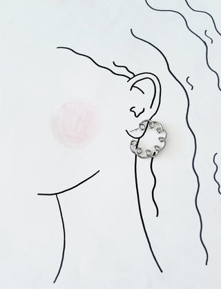 Spiral Loop Earring- Silver