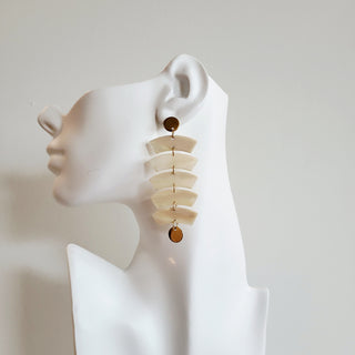 Arc Cascade Earring- Off-White