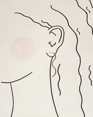 Sculpted Wave Stud