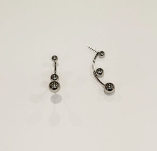 Polished Triple‑Orb Drop- Silver
