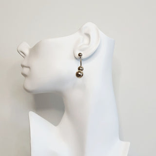 Polished Triple‑Orb Drop- Gold