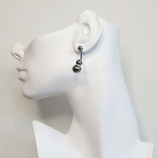 Polished Triple‑Orb Drop- Silver