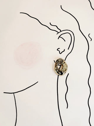 Hollow Form Stud- Gold